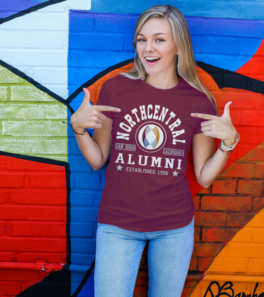 Northcentral Alumni San Diego California Established 1996 T-Shirt