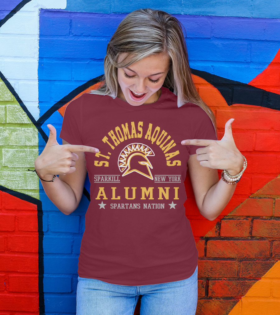 St Thomas Aquinas Sparkill New York Spartans Nation Alumni T-Shirt
