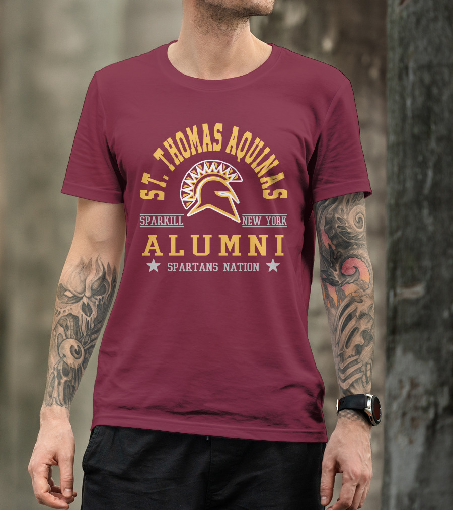 St Thomas Aquinas Sparkill New York Spartans Nation Alumni T-Shirt