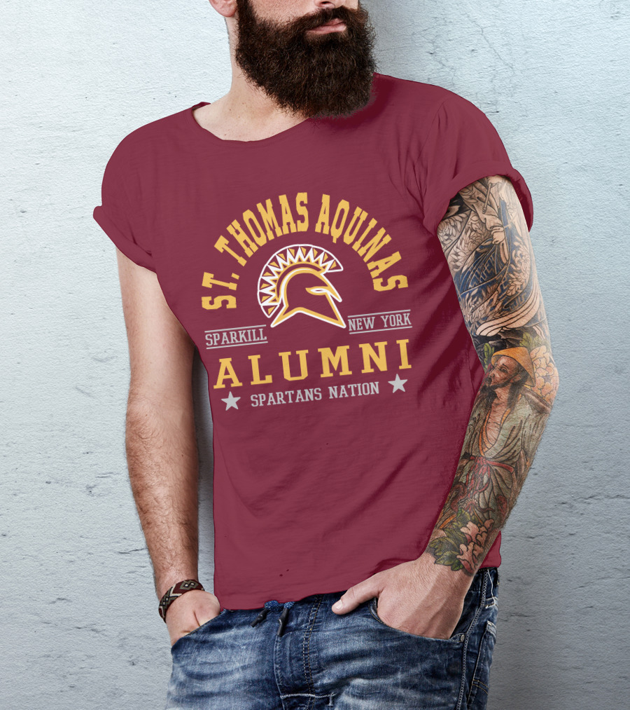 St Thomas Aquinas Sparkill New York Spartans Nation Alumni T-Shirt