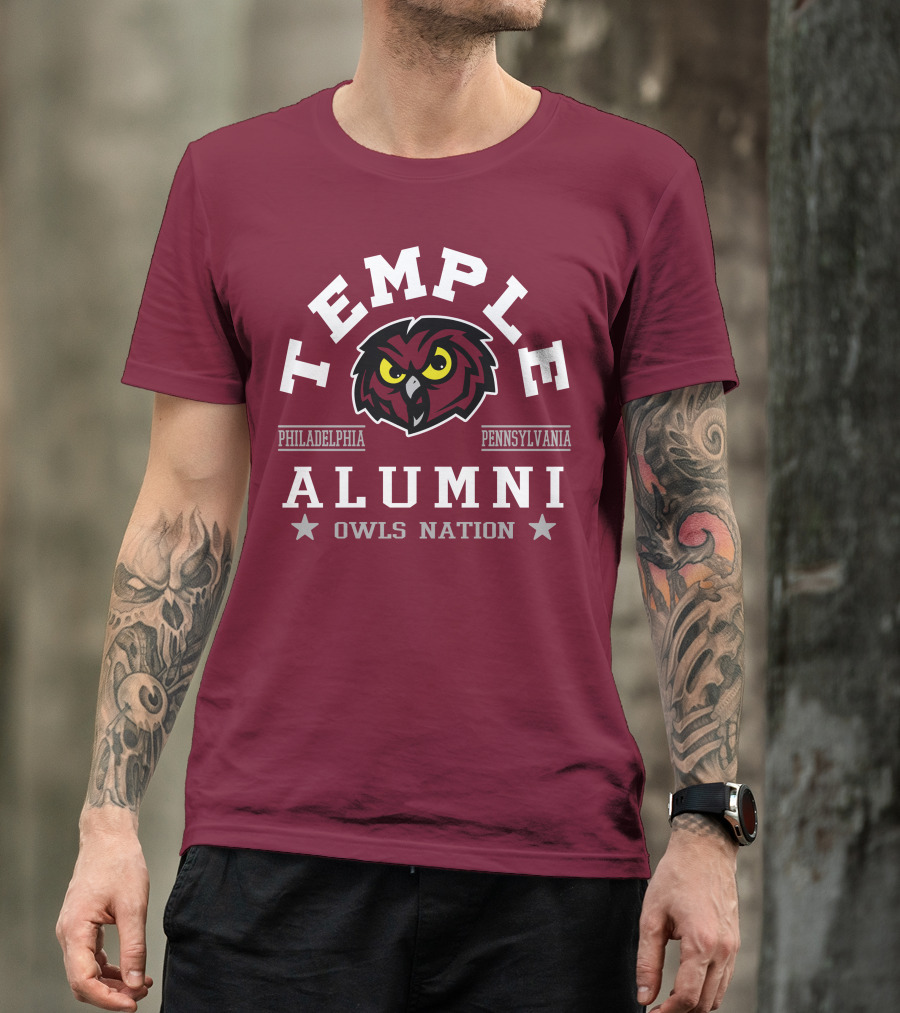 Temple Alumni Owls Nation Philadelphia Pennsylvania T-Shirt