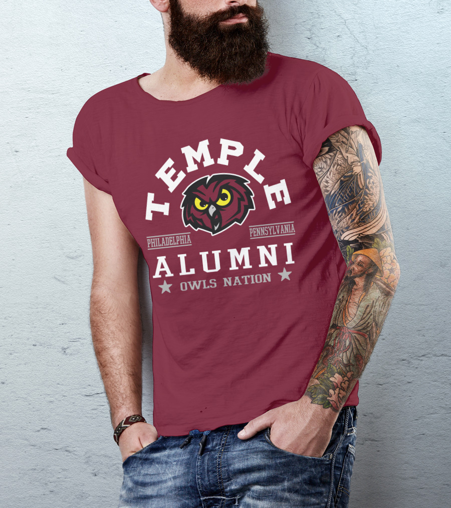 Temple Alumni Owls Nation Philadelphia Pennsylvania T-Shirt