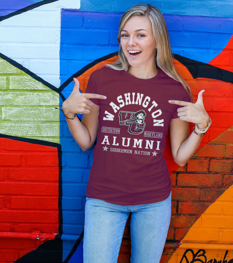 Washington College Alumni Shoremen Nation Chestertown Maryland WC T-Shirt