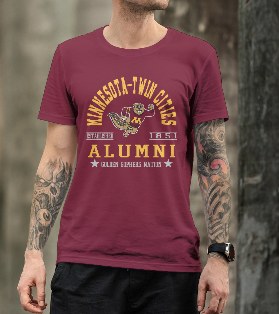 Minnesota-Twin Cities Alumni Established 1851 Golden Gophers Nation T-Shirt