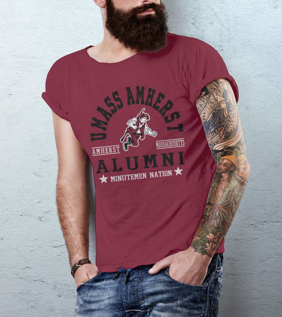 UMass Amherst Alumni Minutemen Nation Massachusetts T-Shirt