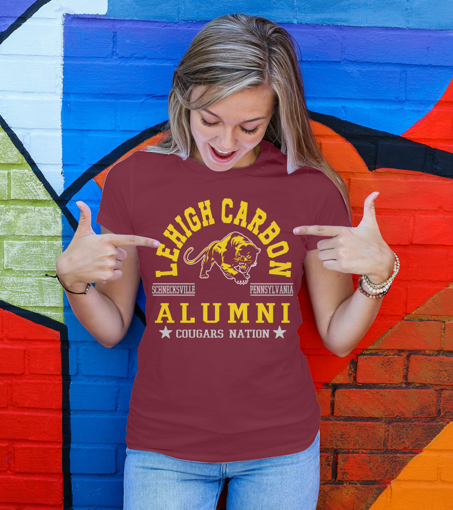 Lehigh Carbon Alumni Cougars Nation Schnecksville Pennsylvania T-Shirt