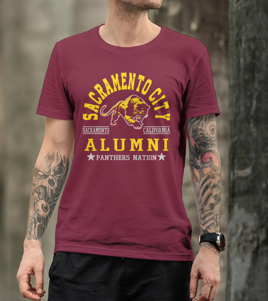 Sacramento City Alumni Panthers Nation Sacramento California T-Shirt