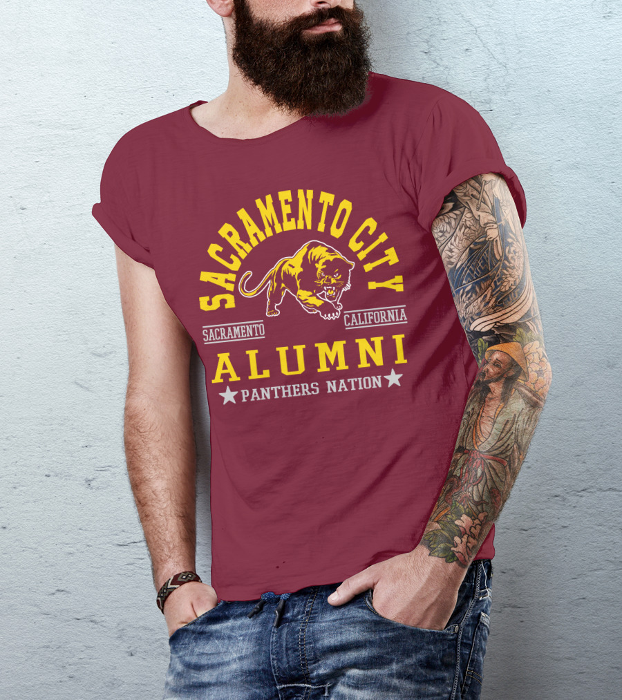 Sacramento City Alumni Panthers Nation Sacramento California T-Shirt