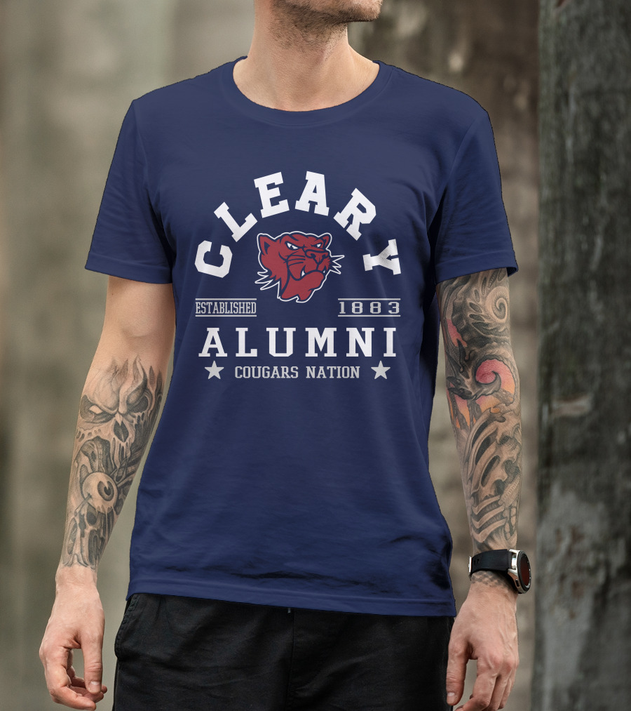 Cleary Alumni Cougars Nation Established 1883 T-Shirt