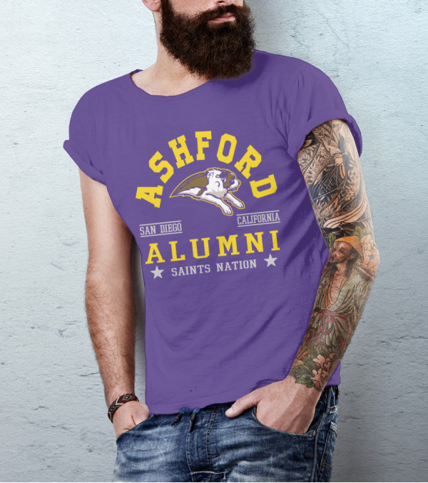 Ashford Alumni San Diego California Saints Nation T-Shirt