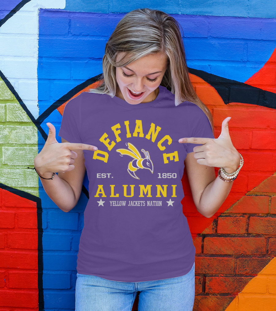 Defiance College Alumni Yellow Jackets Nation Est. 1850 T-Shirt