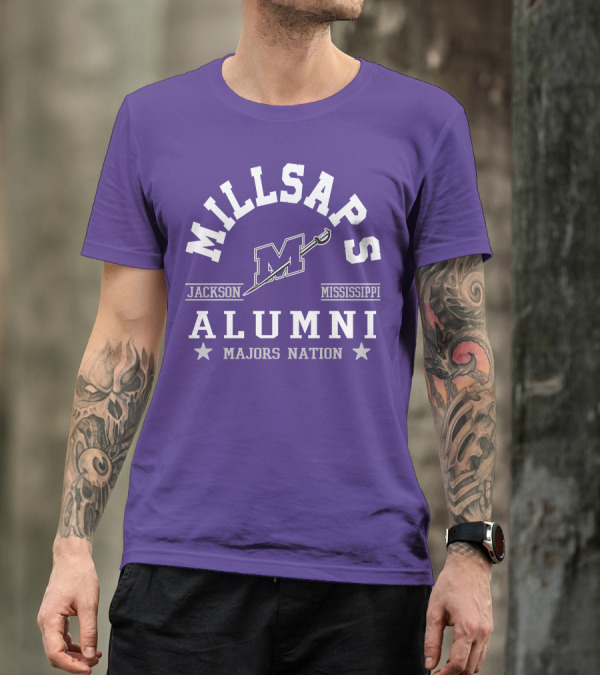 Millsaps College Jackson Mississippi Alumni Majors Nation T-Shirt