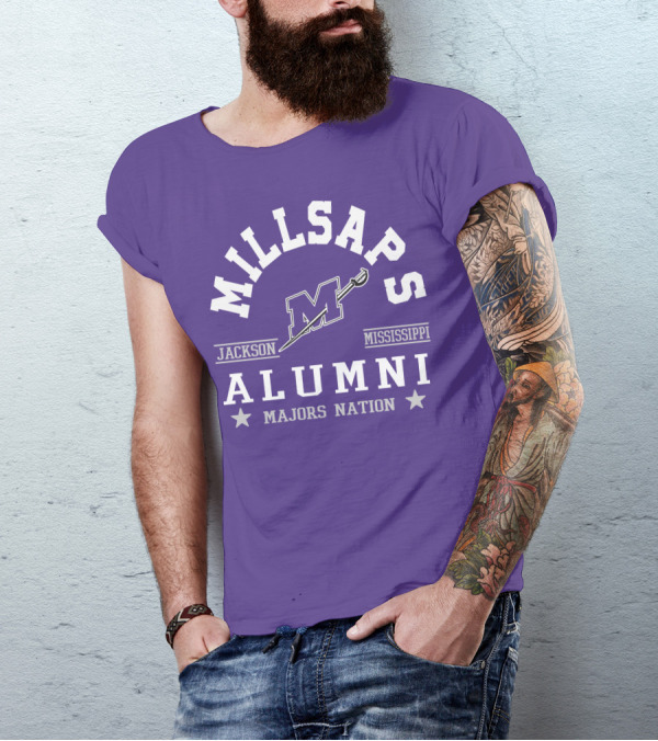 Millsaps College Jackson Mississippi Alumni Majors Nation T-Shirt
