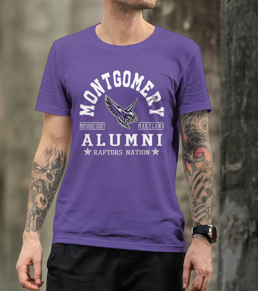 Montgomery County Maryland Alumni Raptors Nation T-Shirt