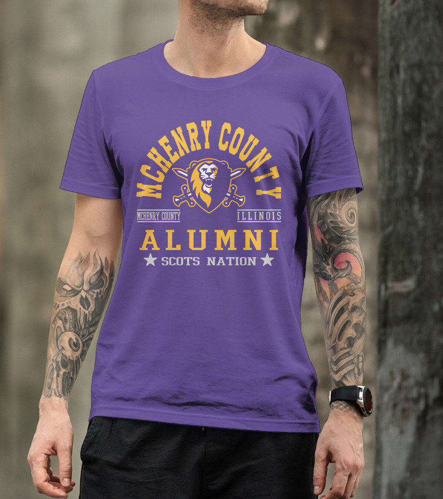 McHenry County Illinois Alumni Scots Nation Lion Crest T-Shirt