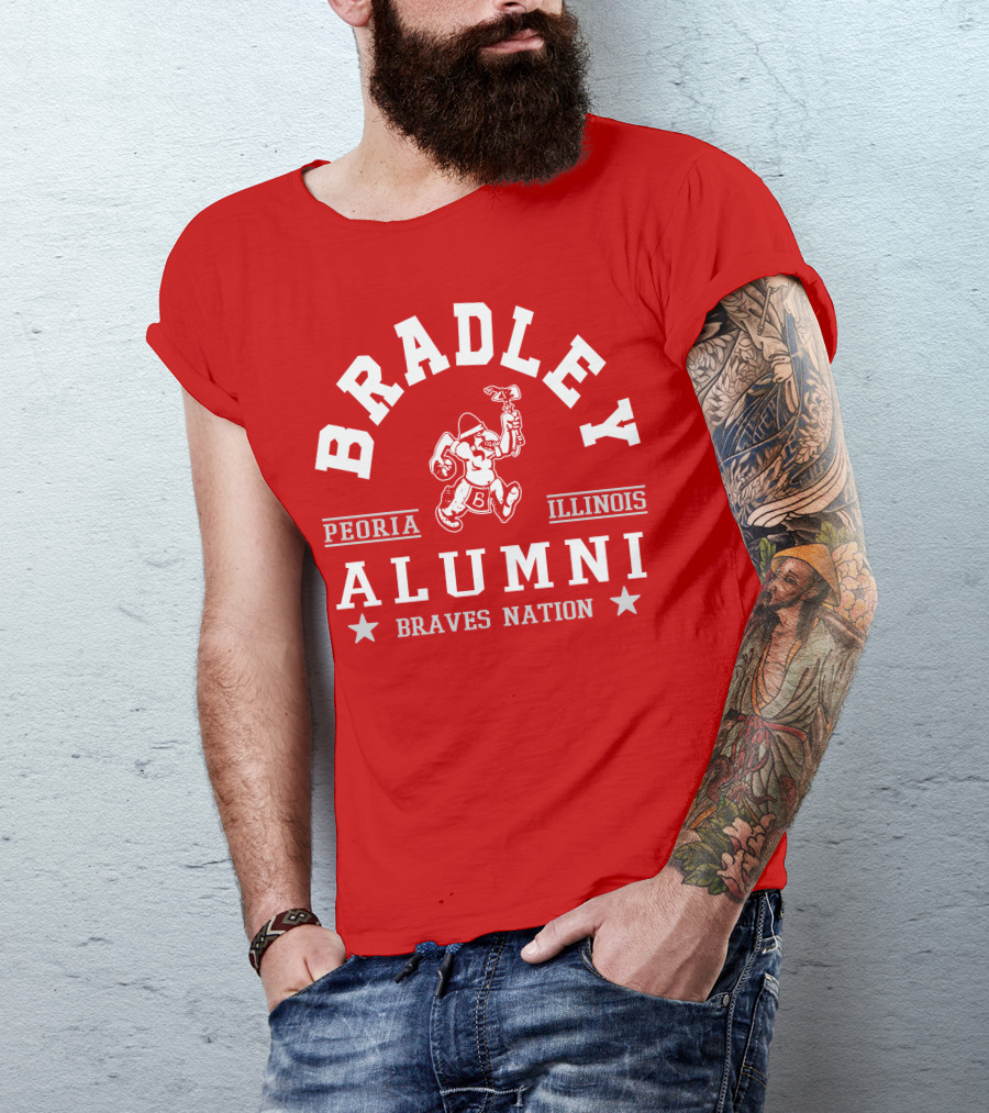 Bradley Alumni Peoria Illinois Braves Nation T-Shirt