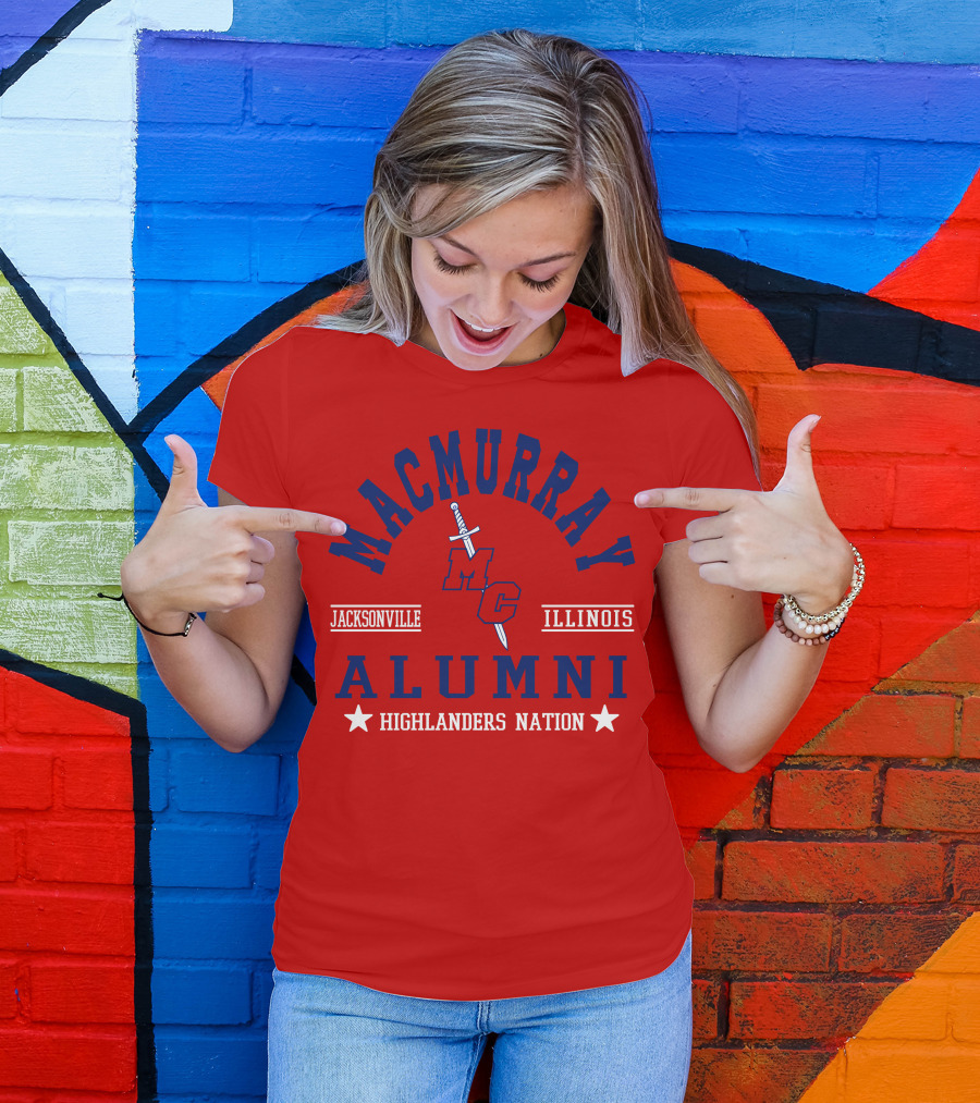 MacMurray College Jacksonville Illinois Alumni Highlanders Nation T-Shirt