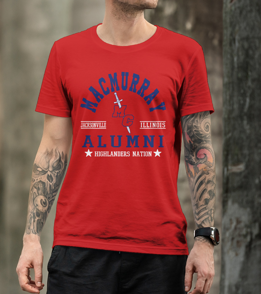 MacMurray College Jacksonville Illinois Alumni Highlanders Nation T-Shirt