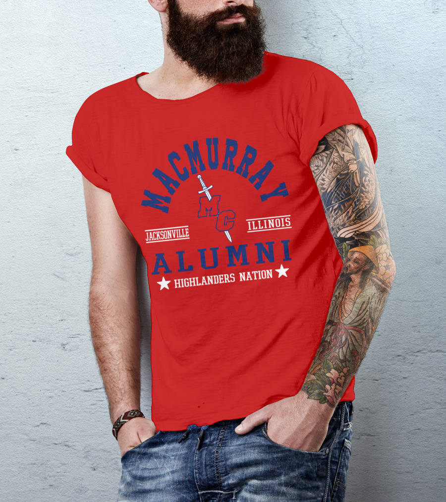 MacMurray College Jacksonville Illinois Alumni Highlanders Nation T-Shirt
