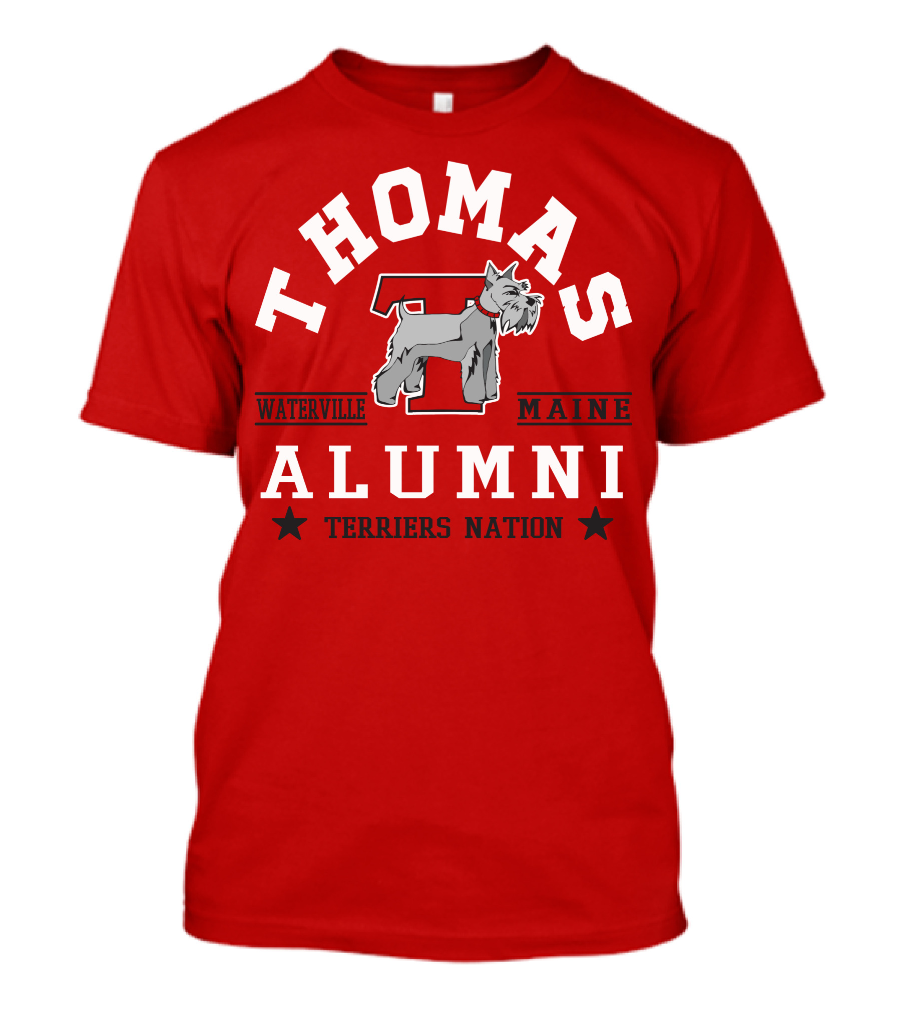 Thomas Alumni Waterville Maine Terriers Nation T-Shirt