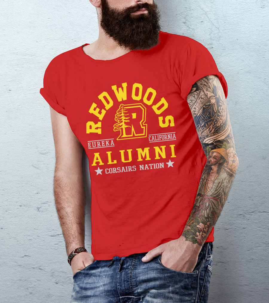Redwoods Alumni Eureka California Corsairs Nation T-Shirt