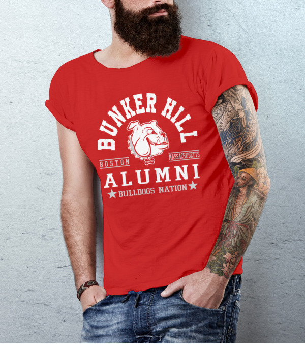 Bunker Hill Boston Massachusetts Alumni Bulldogs Nation T-Shirt