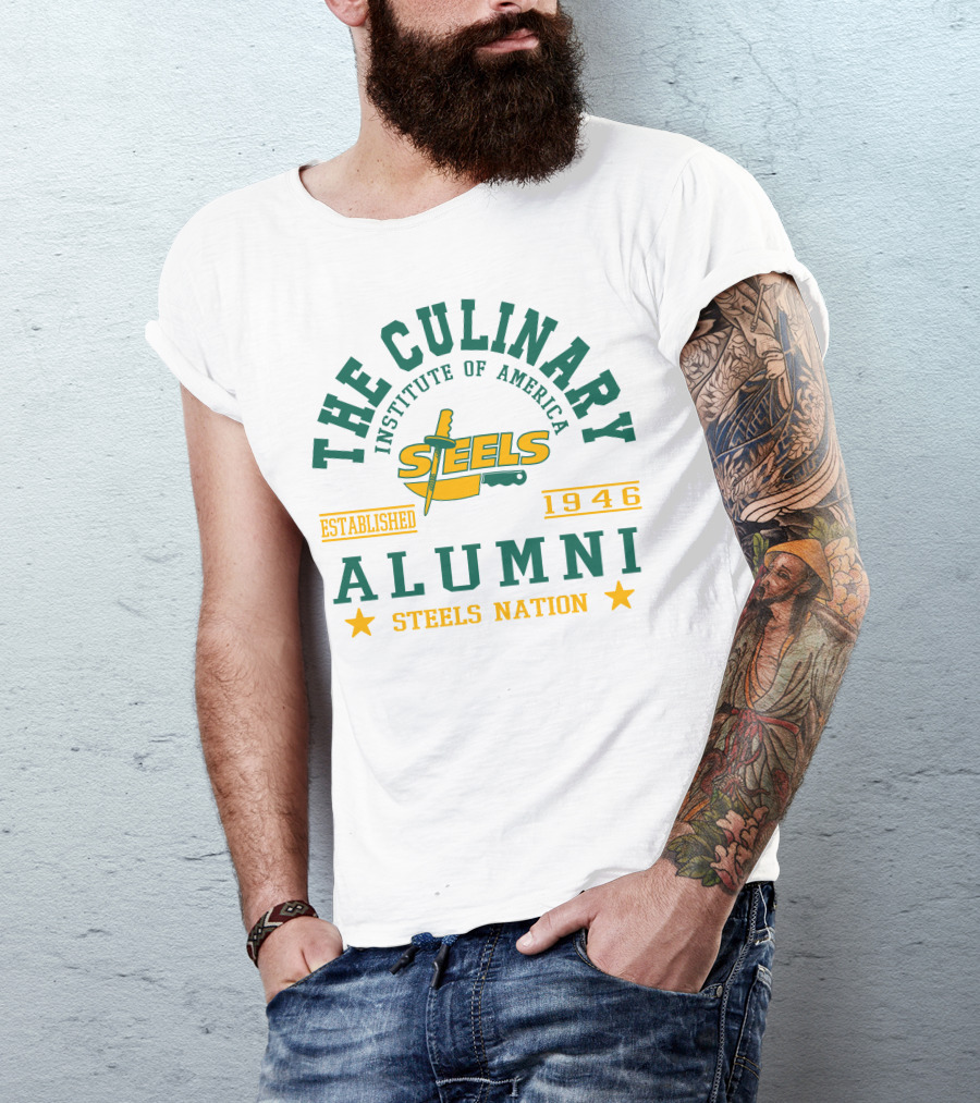 The Culinary Institute Of America Steels Nation Alumni Established 1946 T-Shirt