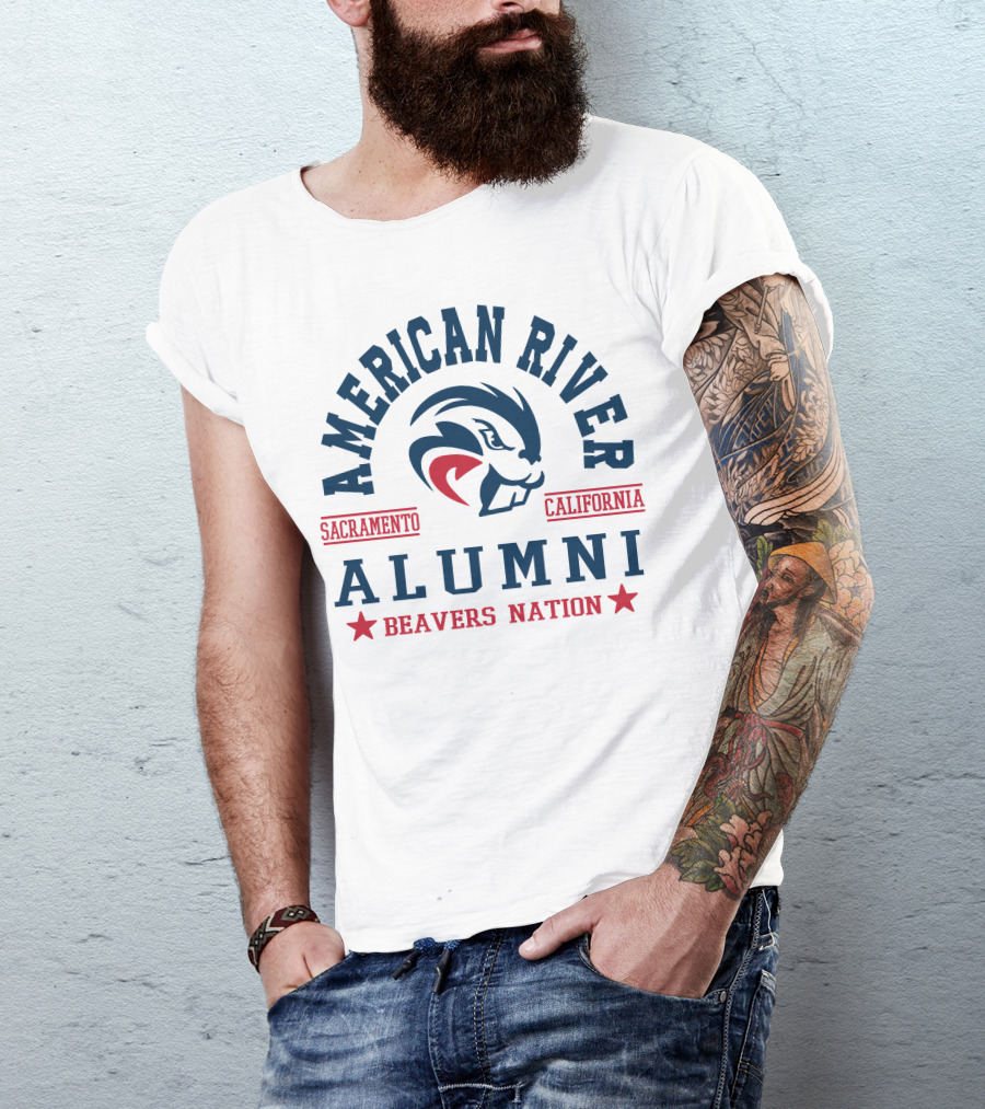 American River Alumni Sacramento California Beavers Nation T-Shirt