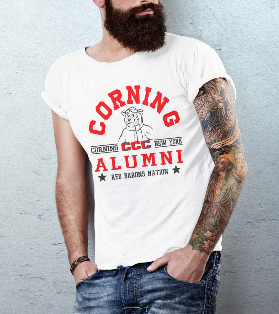 Corning New York CCC Alumni Red Barons Nation T-Shirt