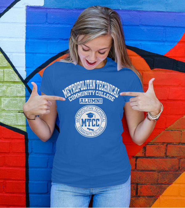 Metropolitan Technical Community College Alumni MTCC Logo Mock Graduation Cap T-Shirt