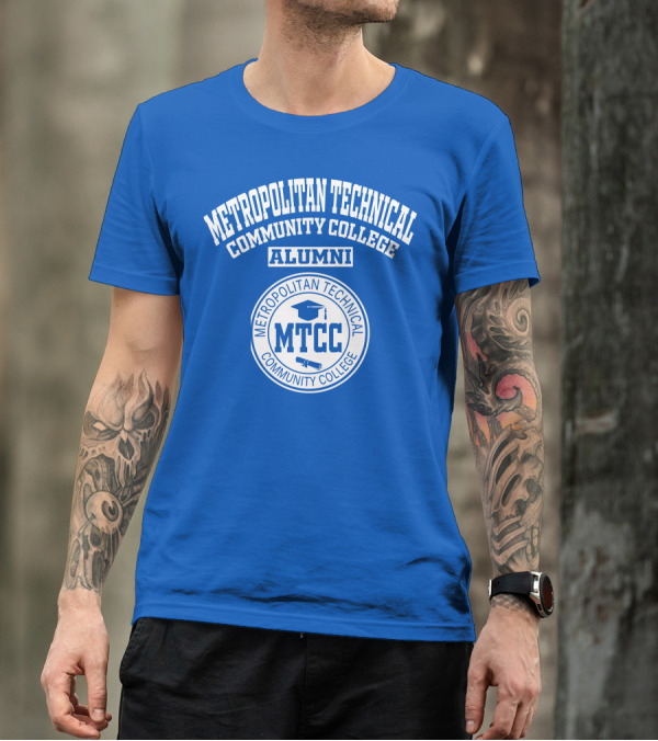 Metropolitan Technical Community College Alumni MTCC Logo Mock Graduation Cap T-Shirt