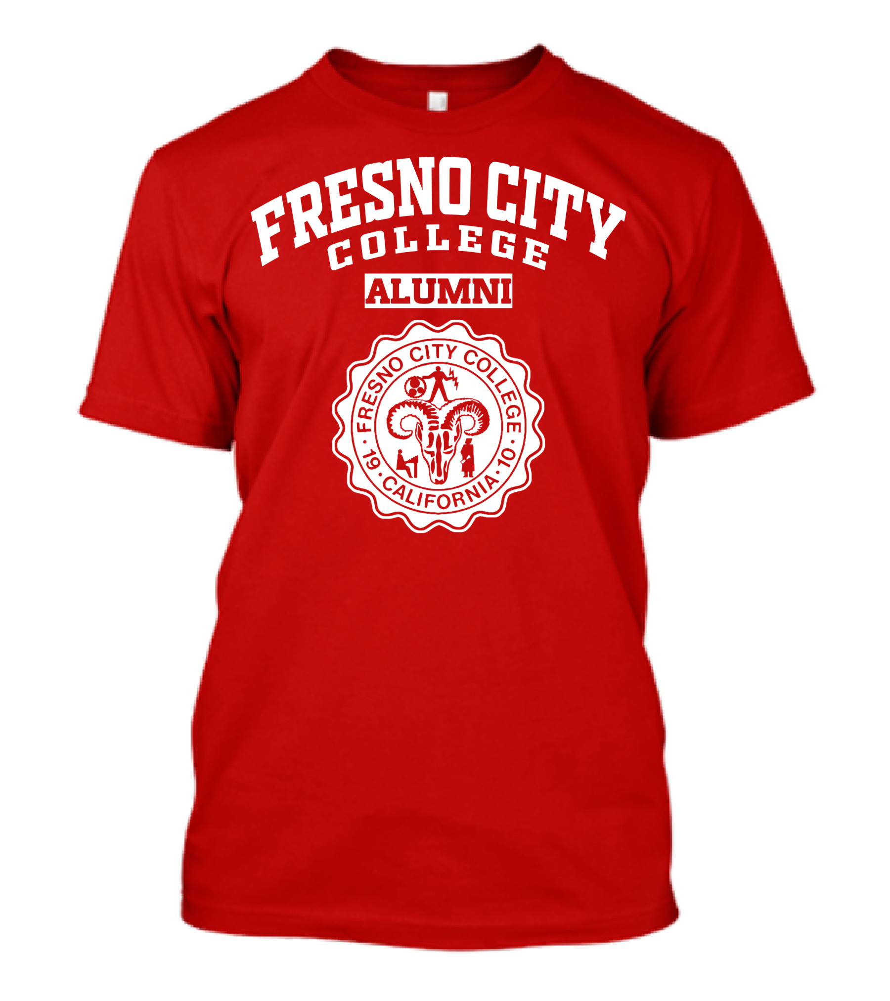 Fresno City College Alumni California Seal With Ram T-Shirt