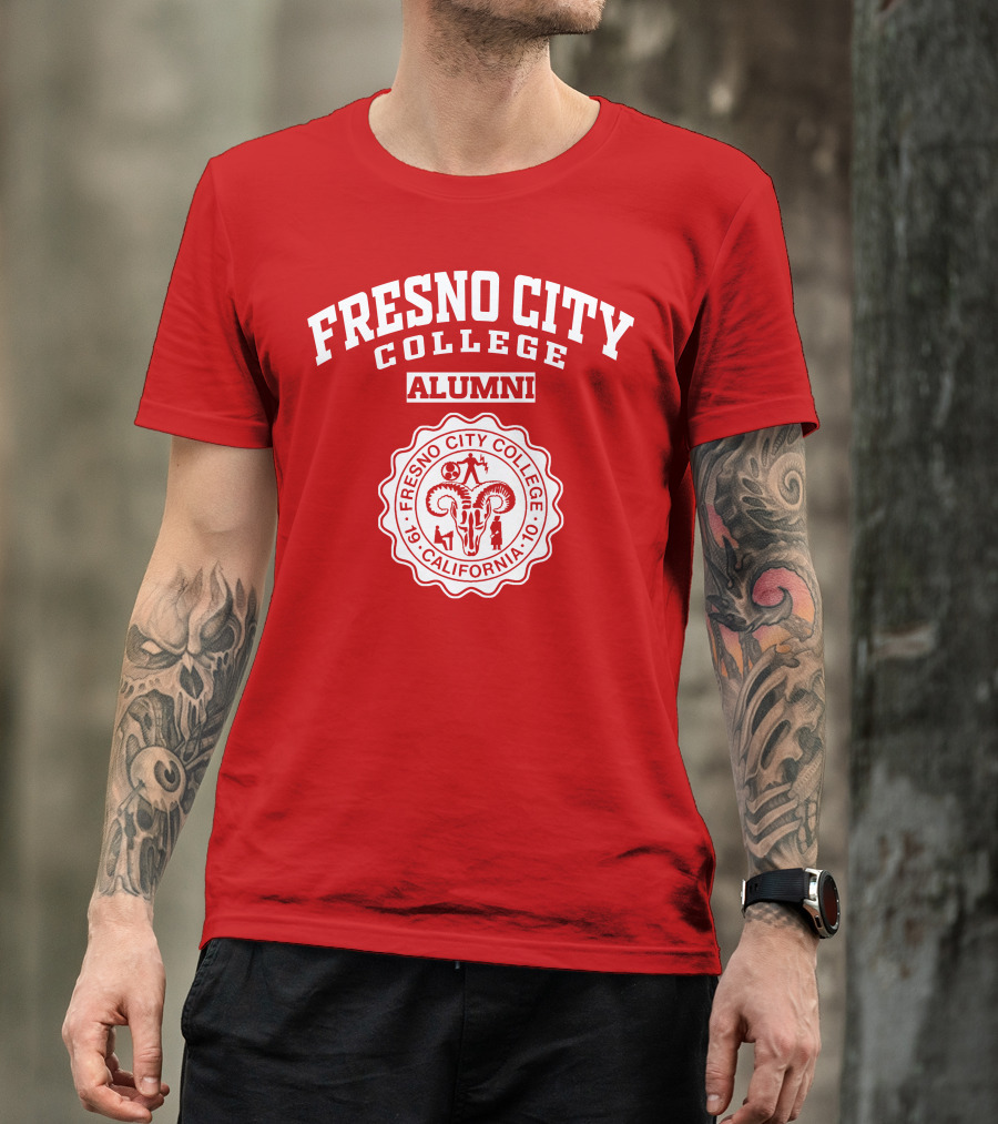 Fresno City College Alumni California Seal With Ram T-Shirt