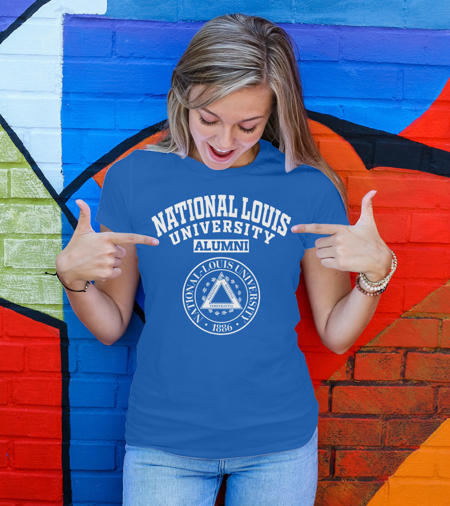 National Louis University Alumni Seal 1886 Temperantia T-Shirt