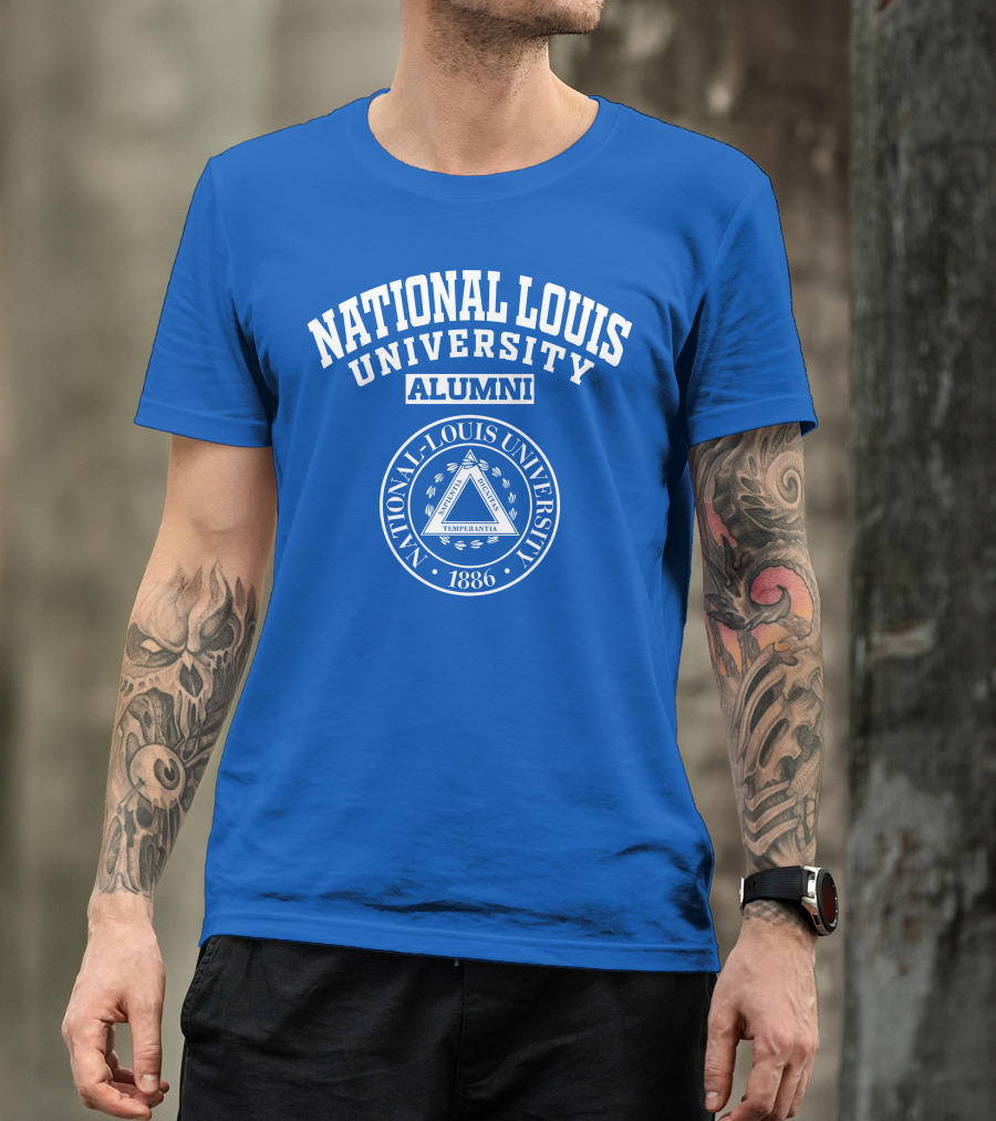 National Louis University Alumni Seal 1886 Temperantia T-Shirt