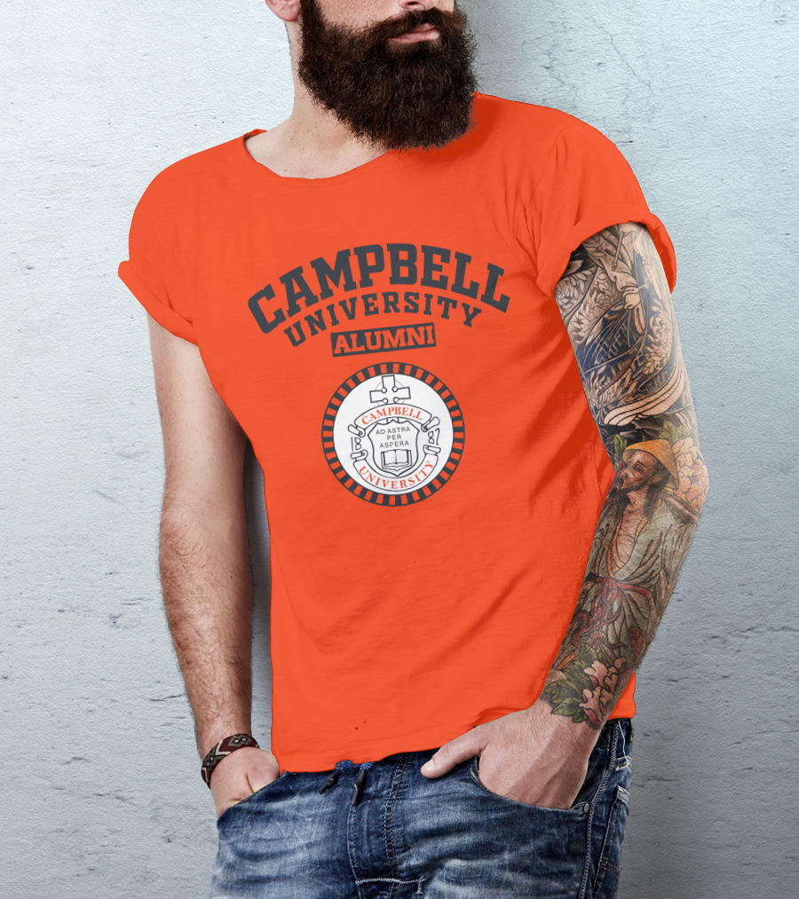 Campbell University Alumni Ad Astra Per Aspera Seal T-Shirt