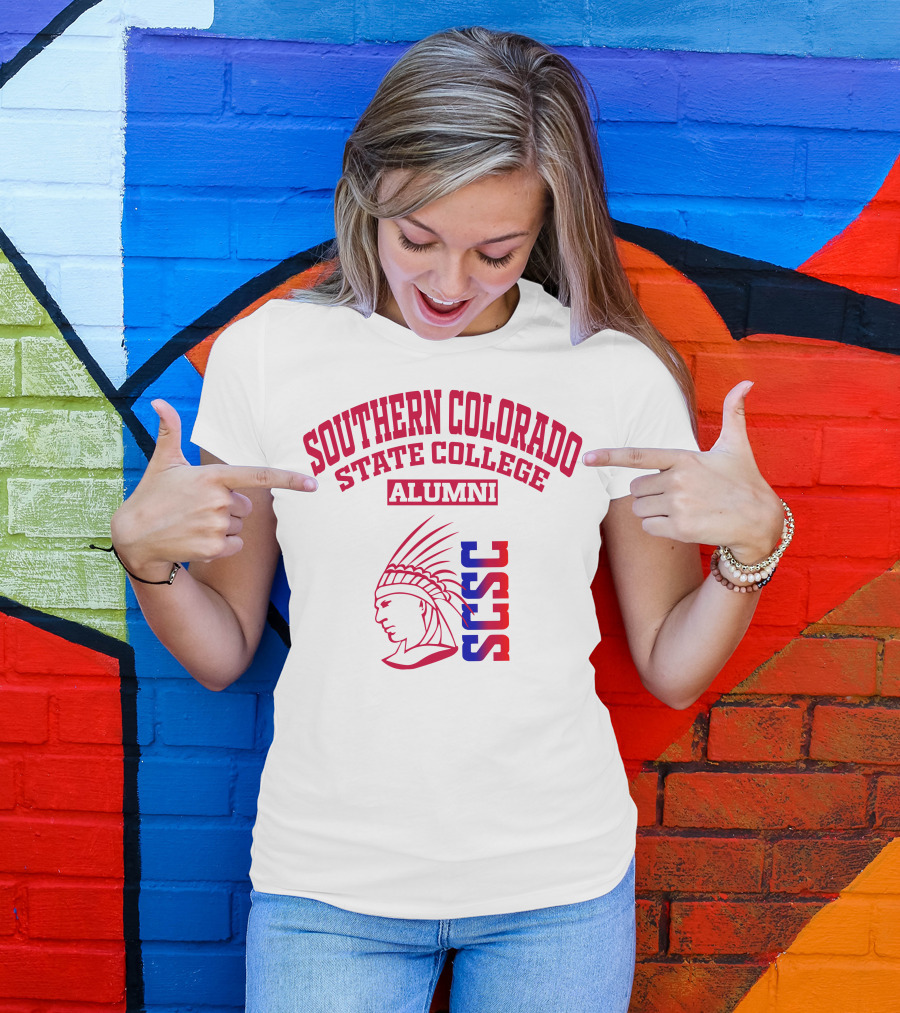 Southern Colorado State College Alumni SCSC Indian Head T-Shirt