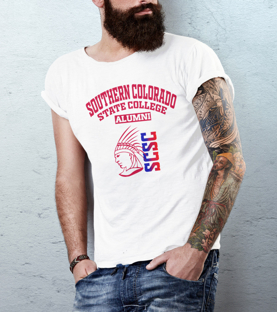Southern Colorado State College Alumni SCSC Indian Head T-Shirt