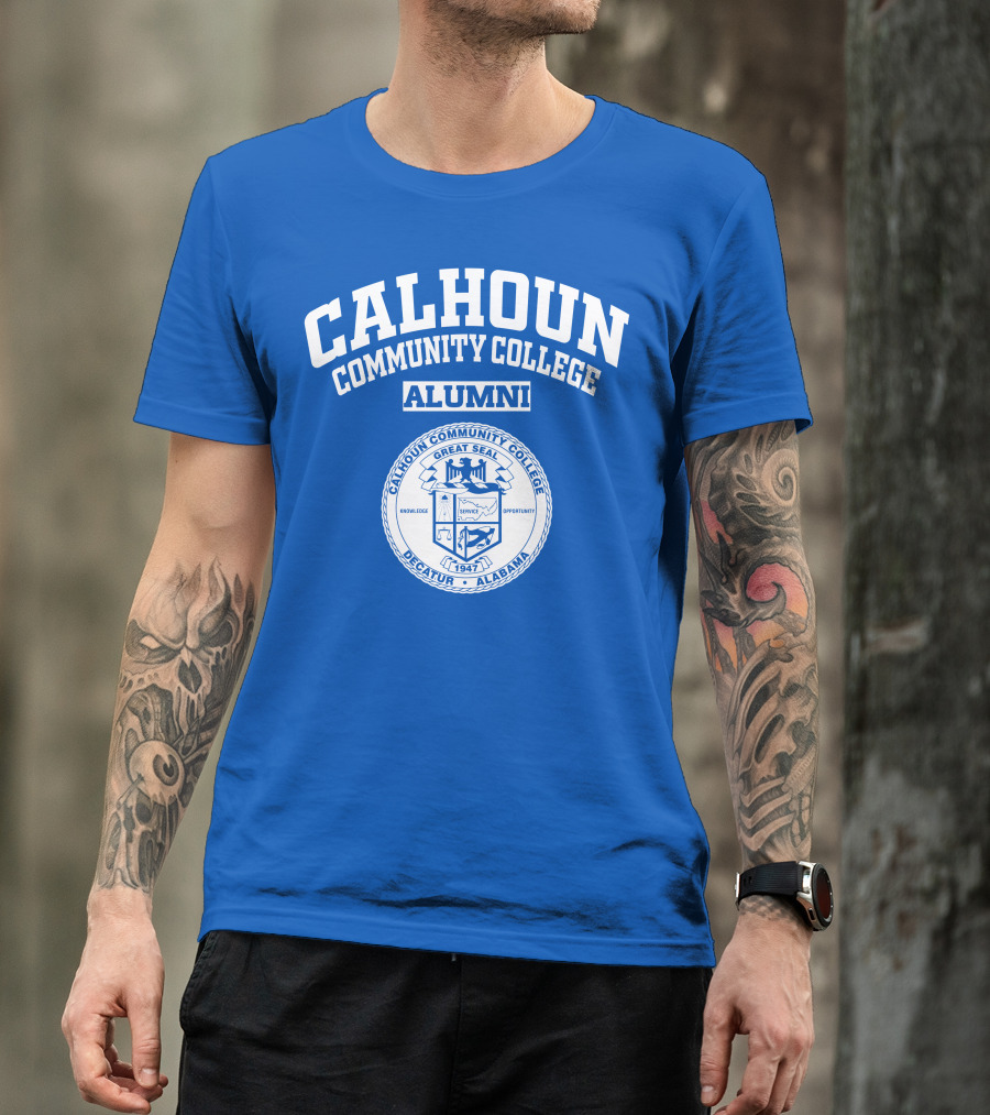 Calhoun Community College Alumni Great Seal 1947 Decatur Alabama Knowledge Service Opportunity T-Shirt