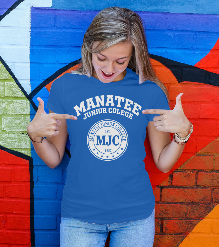 Manatee Junior College MJC EST 1957 Blue Emblem T-Shirt