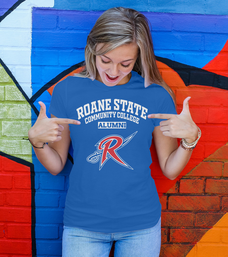 Roane State Community College Alumni With Red R Logo And Sword T-Shirt