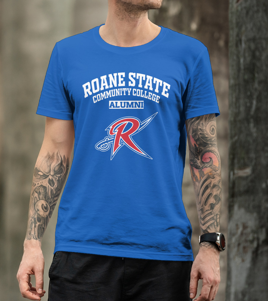 Roane State Community College Alumni With Red R Logo And Sword T-Shirt