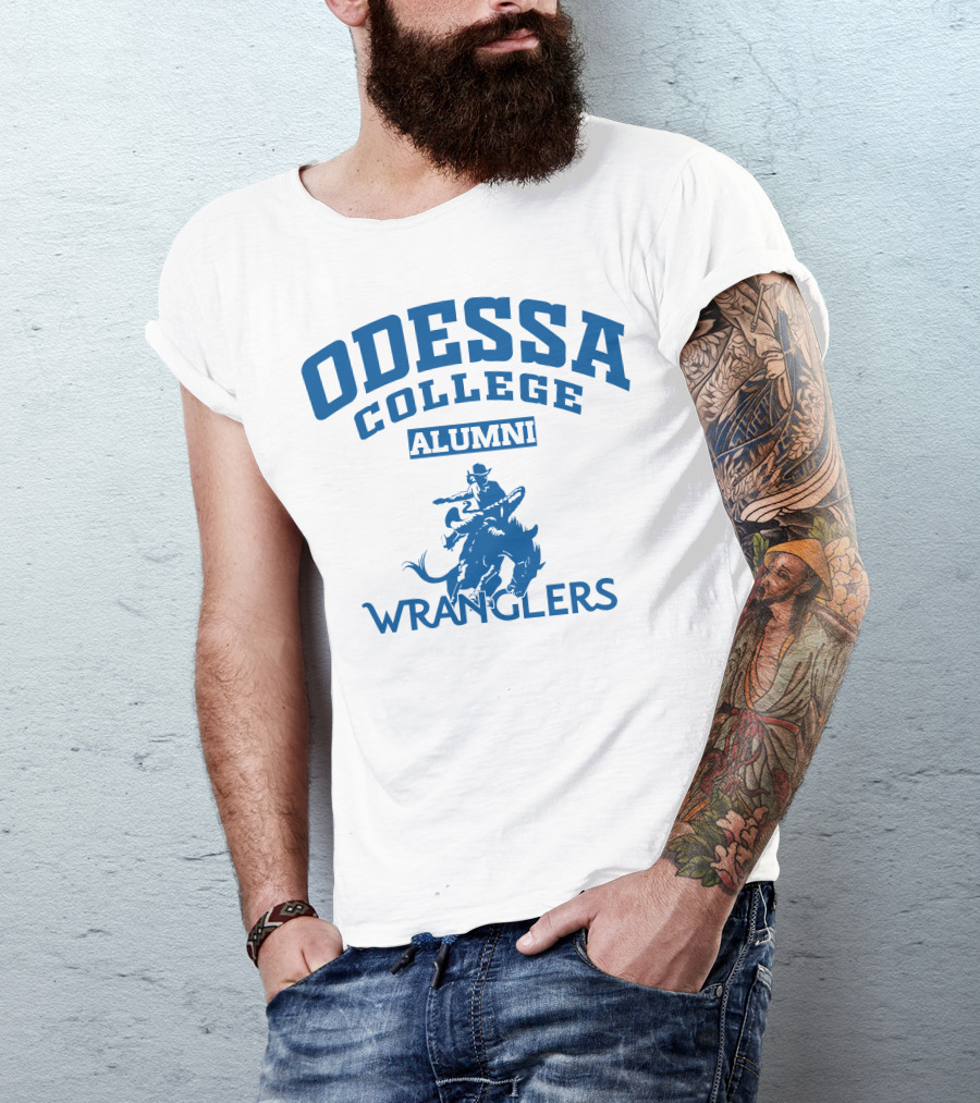 Odessa College Alumni Wranglers Cowboy Rider T-Shirt