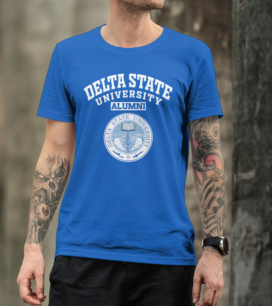 Delta State University Alumni Emblem With Book And Columns T-Shirt