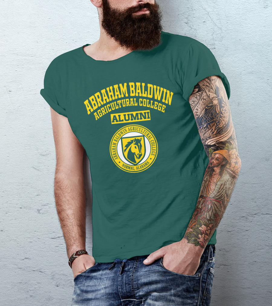 Abraham Baldwin Agricultural College Alumni Normal Alabama Horse Emblem T-Shirt