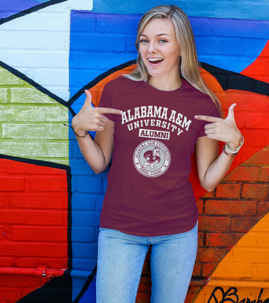 Alabama A&M University Alumni Logo Bulldog Normal Alabama T-Shirt