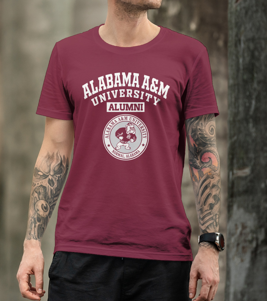 Alabama A&M University Alumni Logo Bulldog Normal Alabama T-Shirt