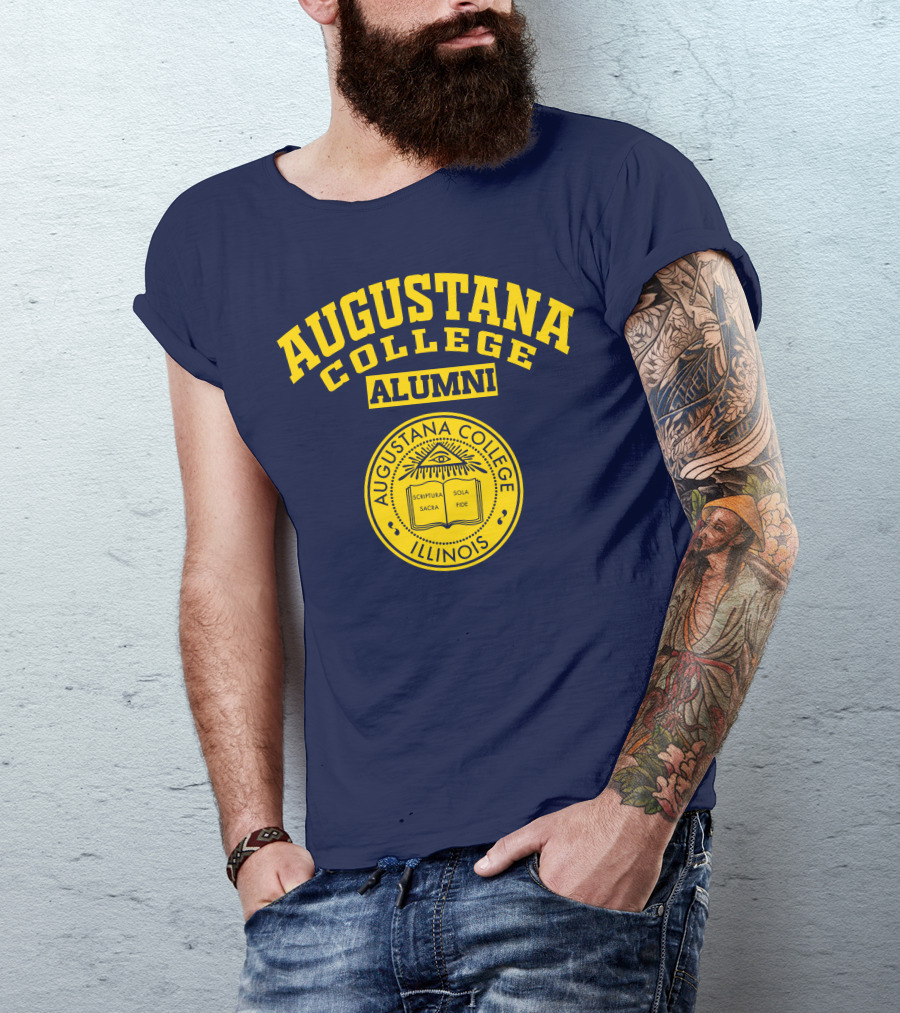Augustana College Alumni Illinois Seal Scriptura Sacra Sola Fide T-Shirt