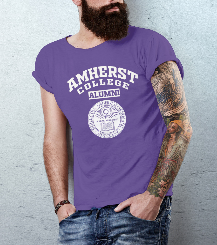 Amherst College Alumni Seal Terras Irradient Sigill Coll MDCCCXXV T-Shirt