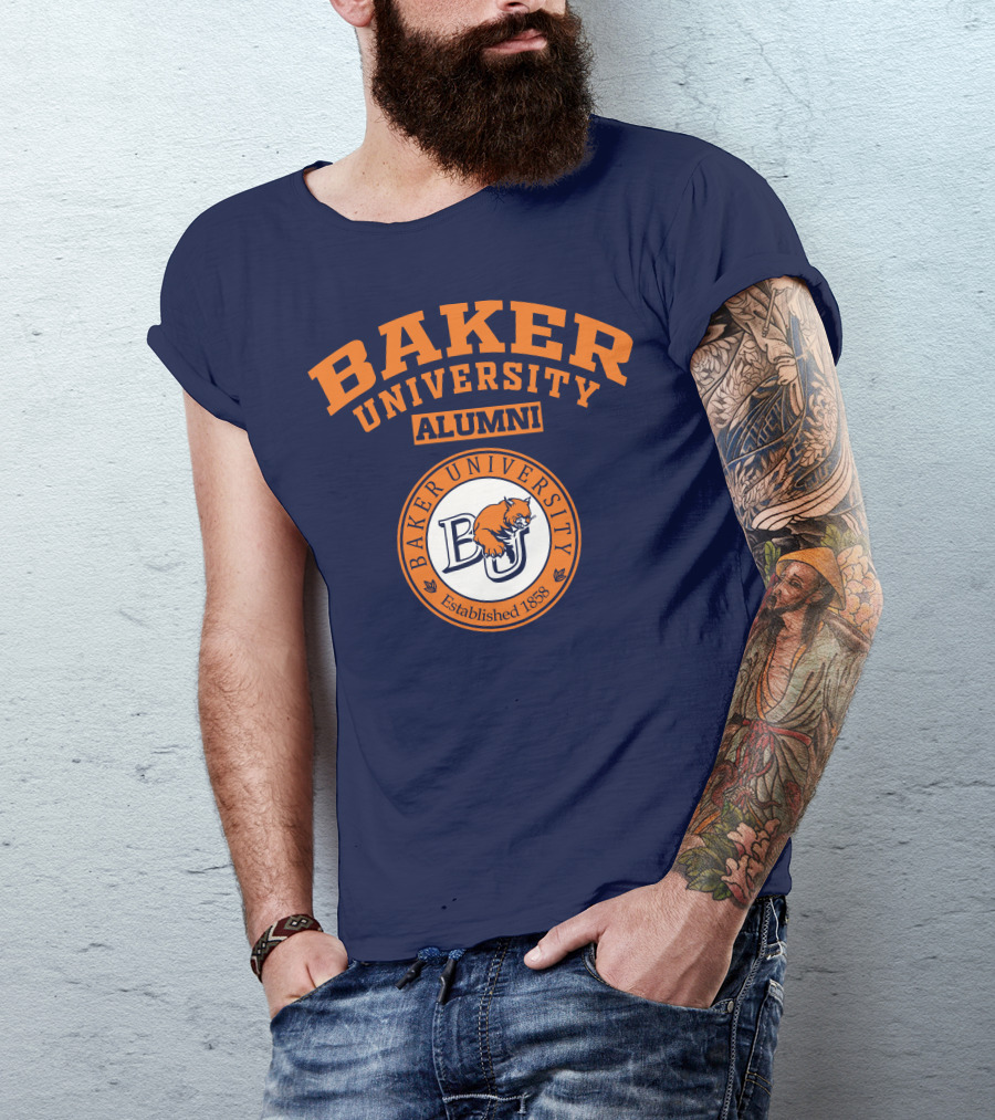 Baker University Alumni Established 1858 Wildcat Logo BU T-Shirt